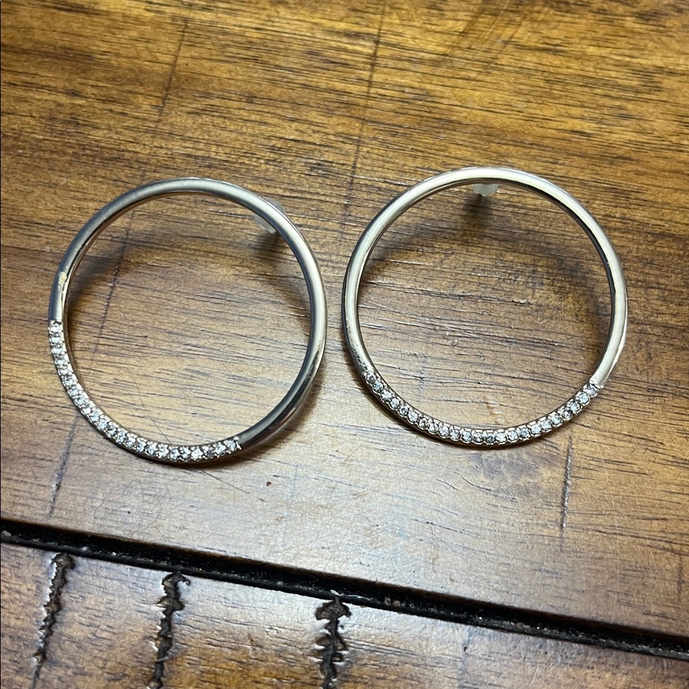Circle Gold Tone Earrings